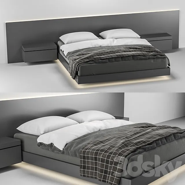 Backlit bed 3DS Max Model