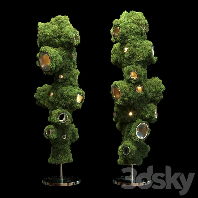Backlit floor phytosculpture – Vargov Design 3DSMax File
