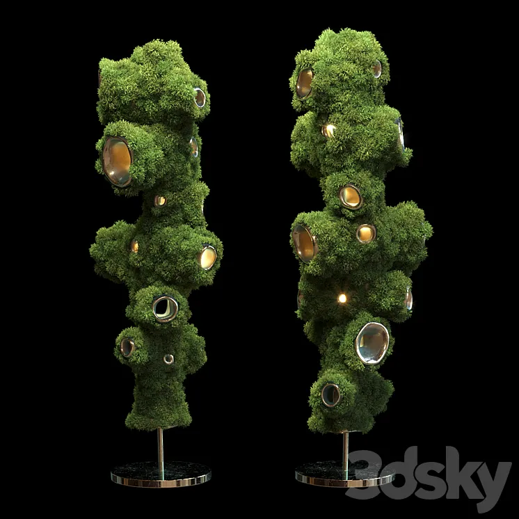Backlit floor phytosculpture – Vargov Design 3DS Max Model