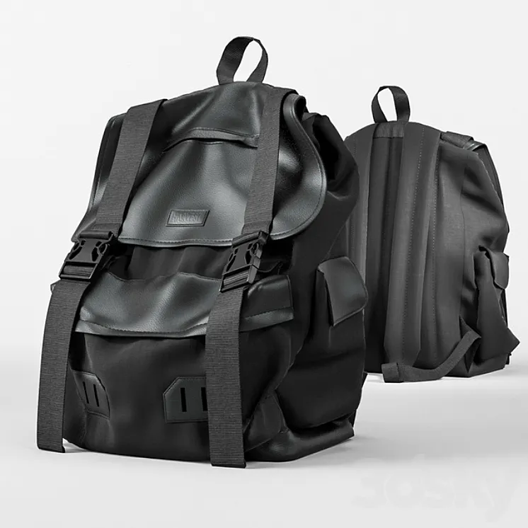 Backpack UNIVERSAL BLACK 3DS Max