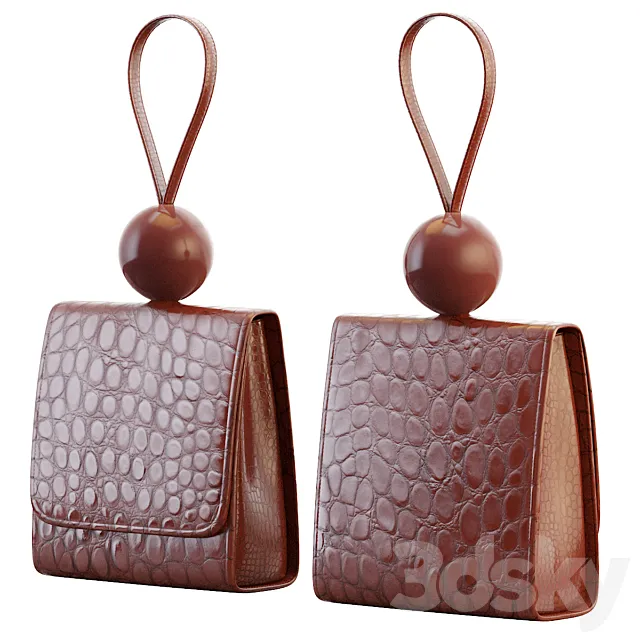 Bag Ball croc-effect leather tote 3ds Max