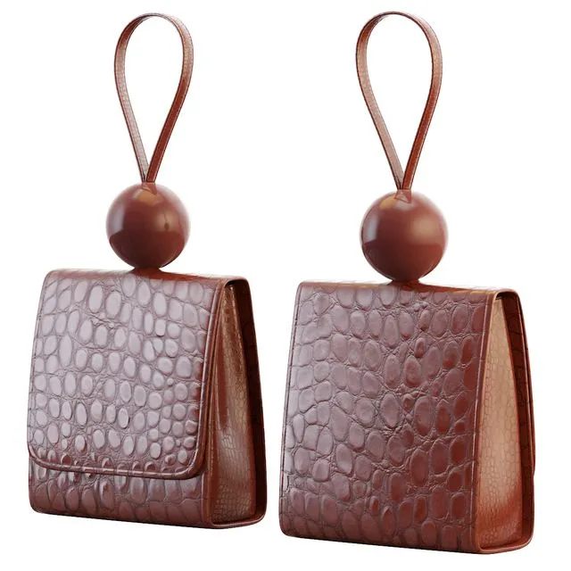 Bag Ball croc-effect leather tote 3dsMax Model