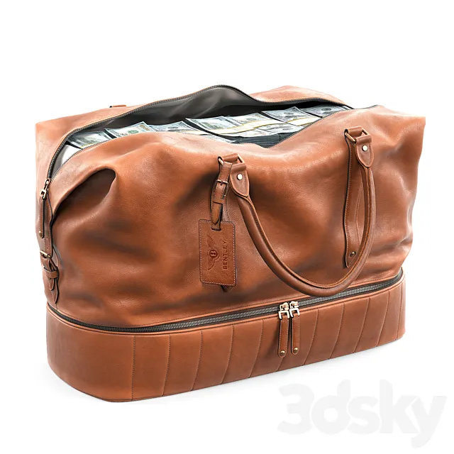 Bag Bentley Heritage Leather Holdall 3DS Max Model