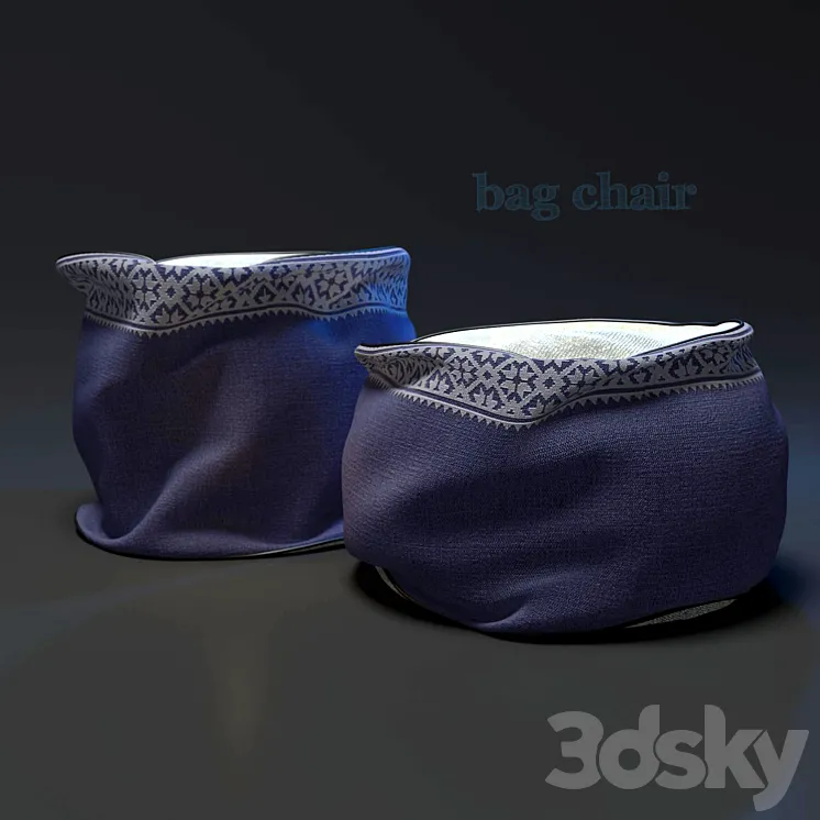 bag chair 3DS Max