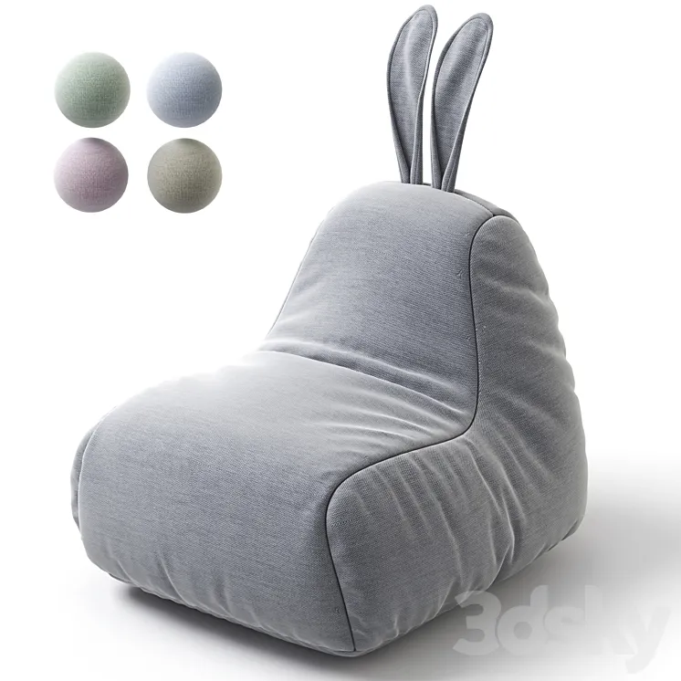 Bag chair bunny 3DS Max
