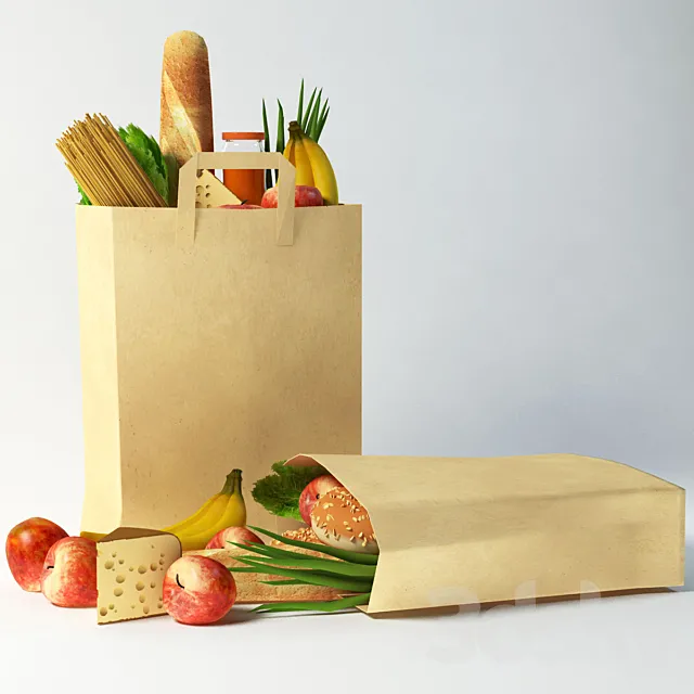 Bag of groceries 3DSMax File
