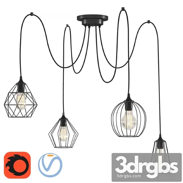Bagira chandelier 4 lights 3dsmax Download
