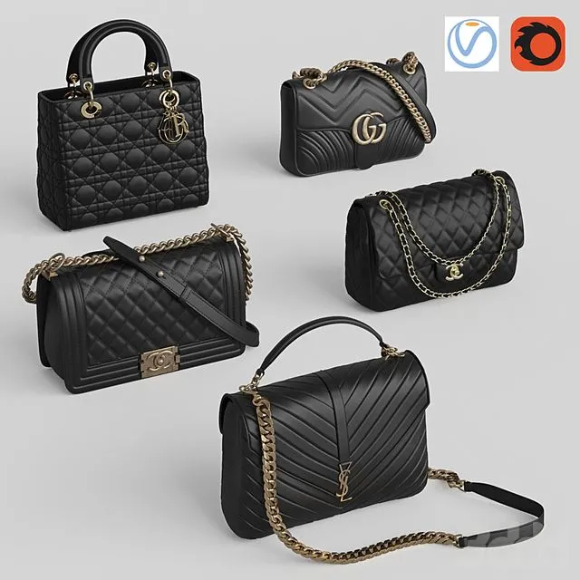 Bags set 6 3dsMax Model