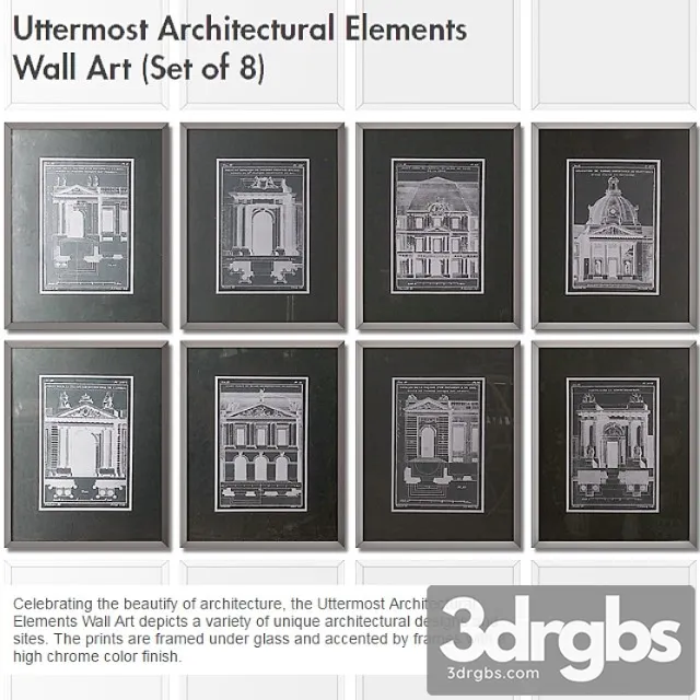 Baguette Uttermost Architectural Elements Wall Art Set Of 8 3dsmax Download