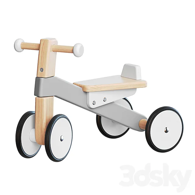 Bajo Wooden Cycle First Trike 3DSMax File