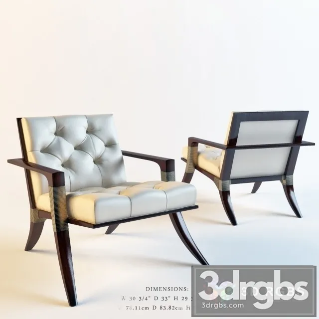 Baker 6134C Athens Chair Tufted 3dsmax Download