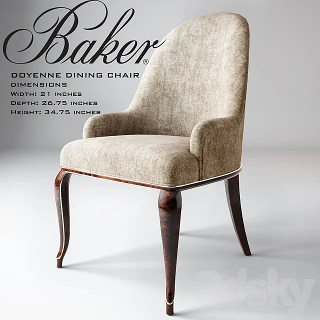 Baker _ Doyenne dining chair 3DSMax File