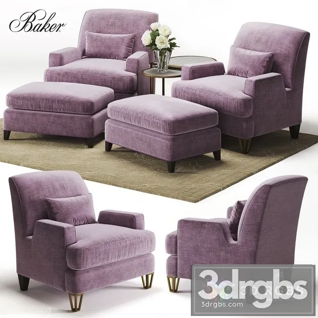 Baker Almandine Lounge Chair 3dsmax Download