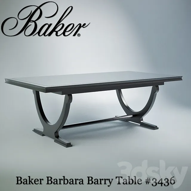 Baker Barbara Barry Table # 3436 3DS Max Model