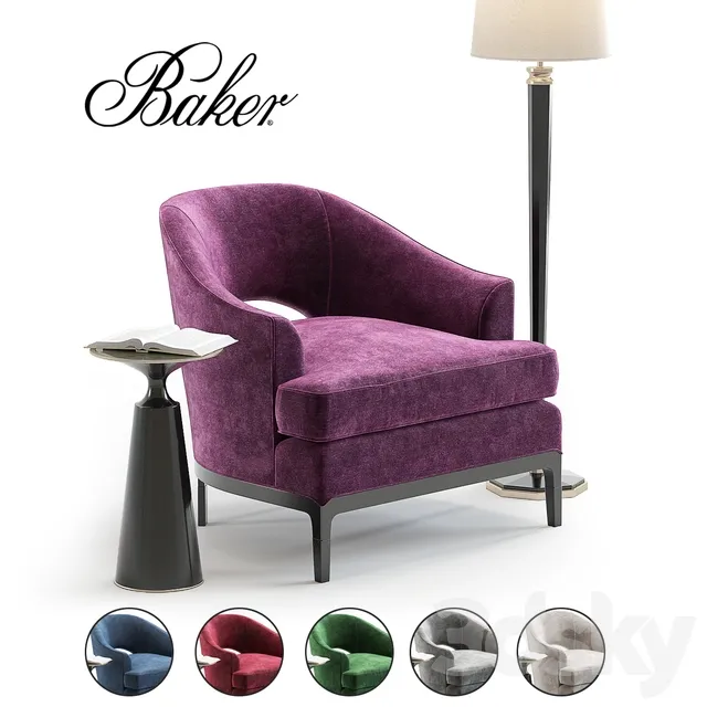 Baker Carnelian Lounge Chair 3dsMax Model