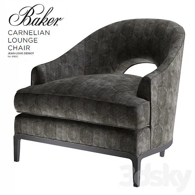 Baker CARNELIAN LOUNGE CHAIR 6180C 3DSMax File