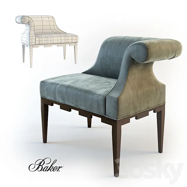 Baker Castle Corner Chair – 6333R 3DS Max Model