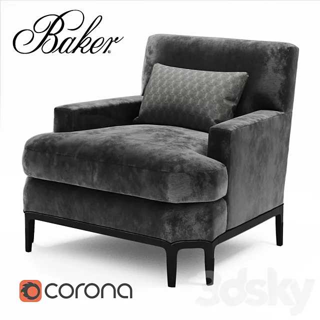 Baker CELESTITE LOUNGE CHAIR 3DS Max Model