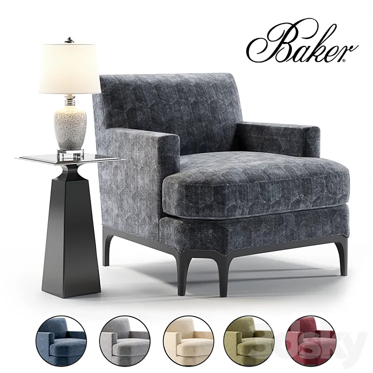Baker Celestite Lounge Chair 3DS Max