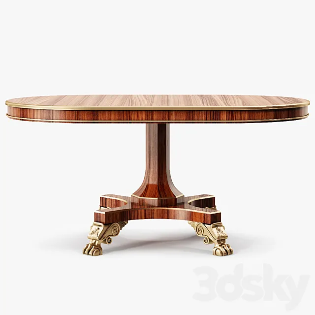 Baker Centre Table 3DS Max Model