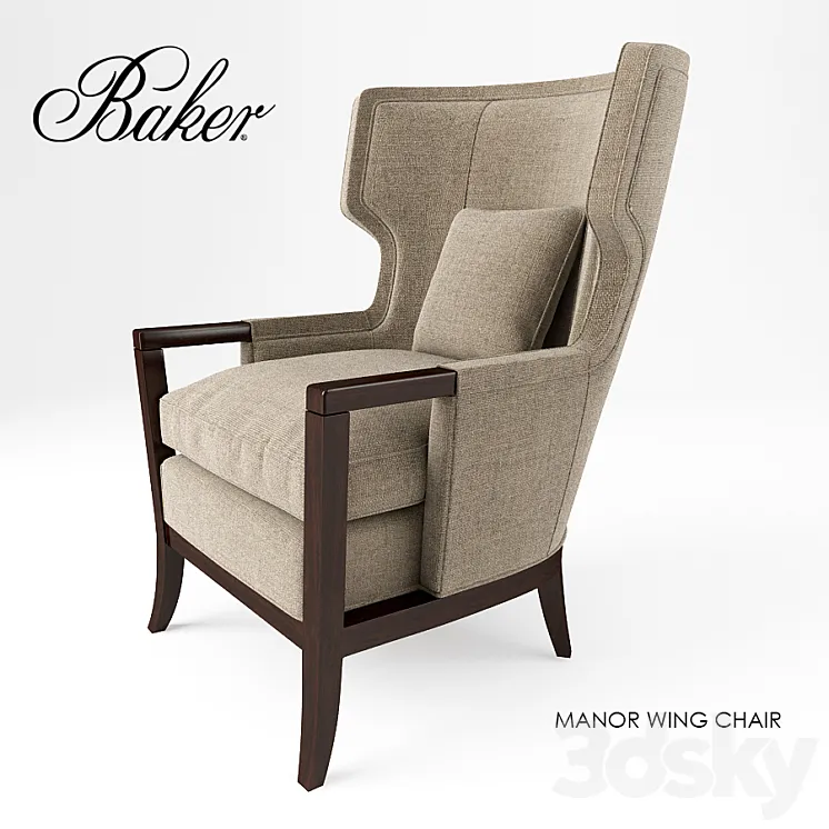 Baker chair MANOR WING 3DS Max Model