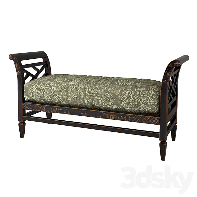 Baker chinoiserie bench 307-56-7 3ds Max