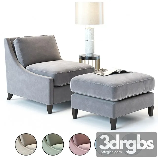 Baker curved back lounge chair