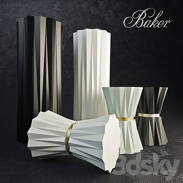 Baker HELIODOR ACCENT TABLE AND PEDESTAL 3DS Max Model