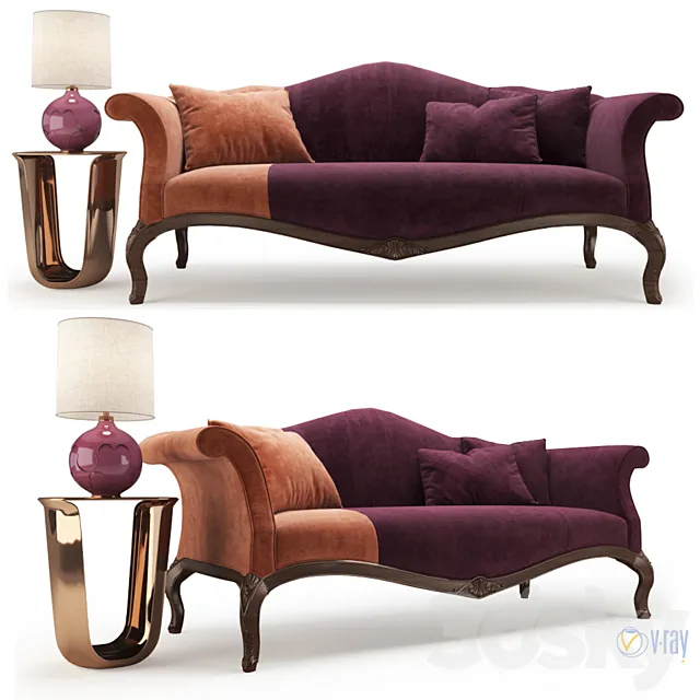 Baker King George III Setee 3ds Max