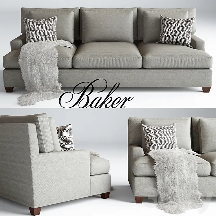 Baker Loose Back Sofa Barbara Barry No. 830-86 3DS Max