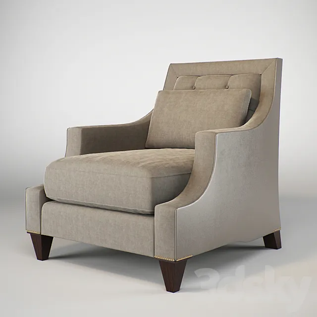 Baker max club chair 6130c-1 3ds Max