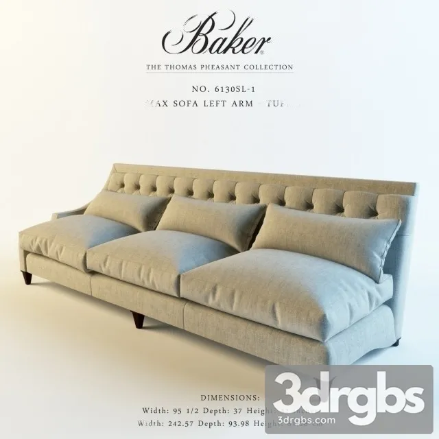 Baker Max Sofa Left Arm  Tufted 3dsmax Download