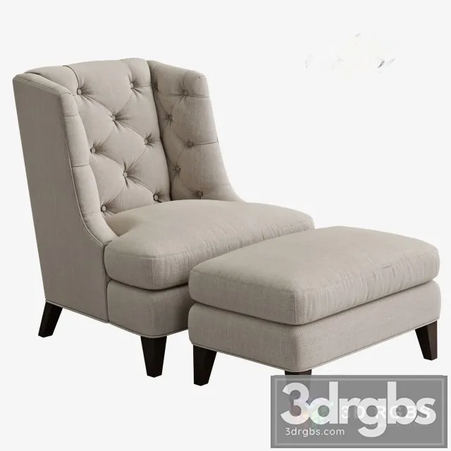 Baker Moderne Wing Chair 3dsmax Download