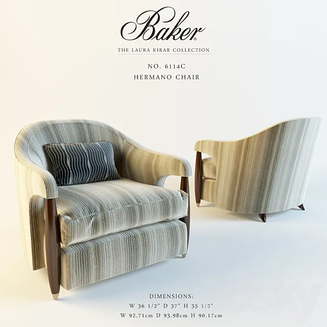 Baker  No. 6114C HERMANO CHAIR 3DS Max Model