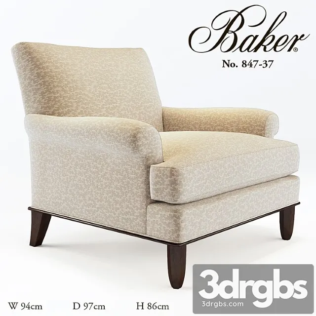 Baker No 847 37 Tight Back Lounge Chair 3 3dsmax Download