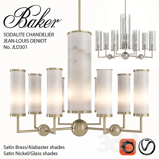 Baker No. JLD301 Sodalite Chandelier 3DSMax File