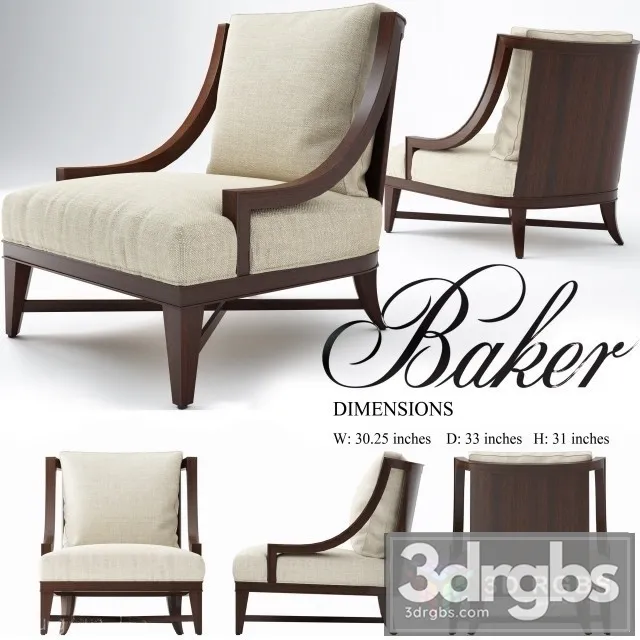 Baker Nob Hill Lounge Chair 3dsmax Download