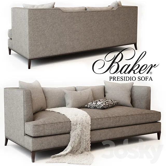 BAKER PRESIDIO SOFA No. 6729S 3DSMax File