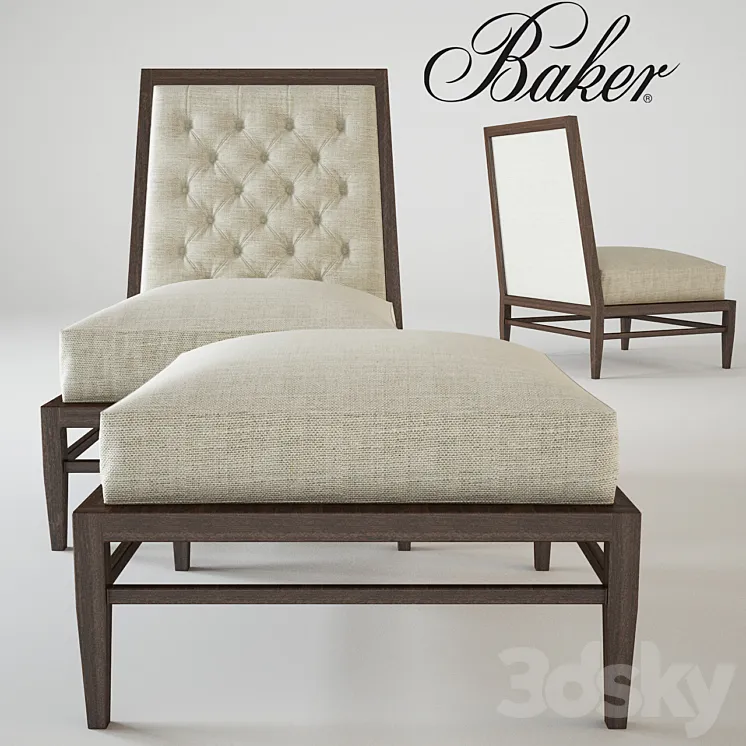 Baker Repartee Slipper Chair 3DS Max