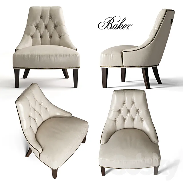 BAKER Salon Lounge Chair 6329 3DSMax File