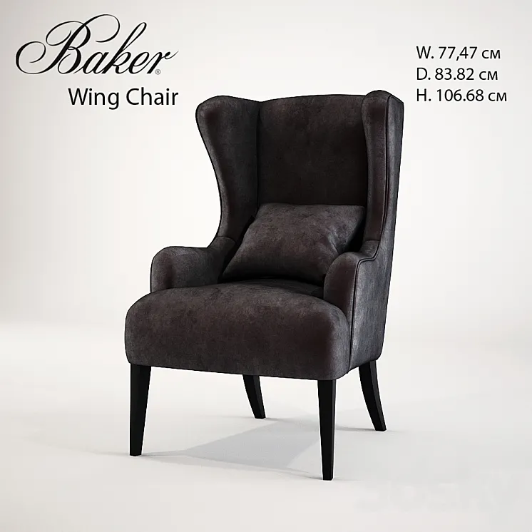 Baker Simply Baker Wing Chair 6928C 3DS Max