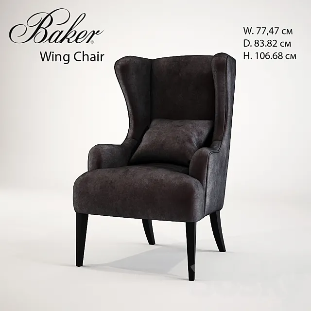 Baker Simply Baker Wing Chair 6928C 3DSMax File