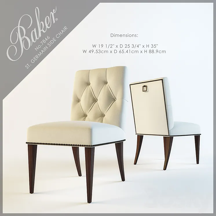 BAKER ST. GERMAIN SIDE CHAIR 3DS Max