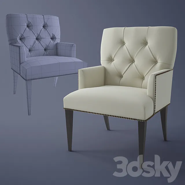 Baker St. Germain Side Chair 7847 3ds Max