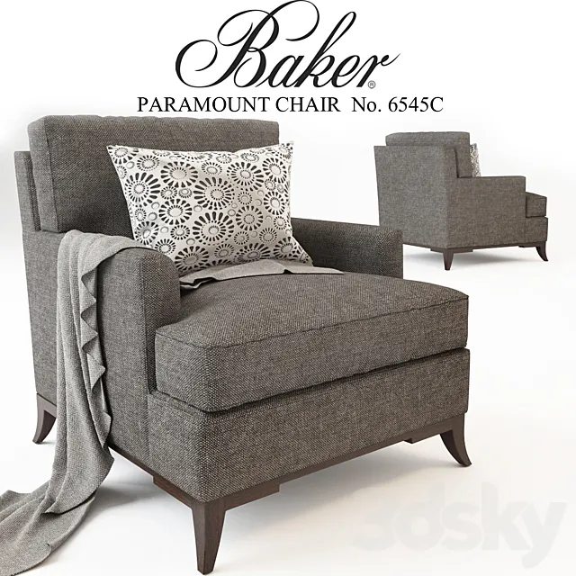 BAKER UPHOLSTERY_ PARAMOUNT CHAIR No. 6545C 3DS Max Model