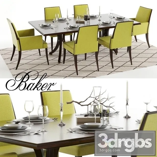 Baker Vienna Abrazo Table and Chair 3dsmax Download