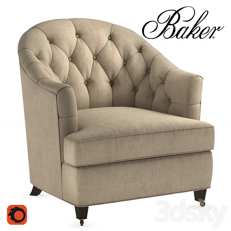 Baker Windsor Lounge Chair 3DS Max