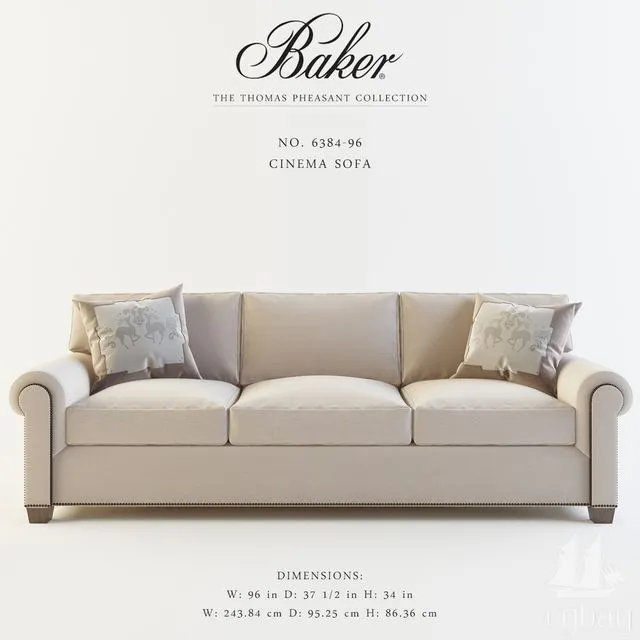 BAKER_CINEMA SOFA_No 6384-96 3dsMax Model
