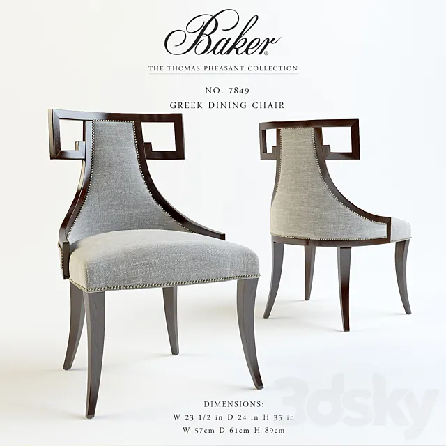 Baker_Greek Dining Chair_No. 7849 3DSMax File