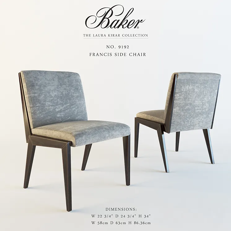 BAKER_No. 9192_Francis Side Chair 3DS Max
